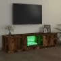 Mueble de TV con luces LED roble ahumado 140x40x35,5 cm by , TV Furniture - Ref: Foro24-822681, Price: 83,41 €, Discount: -5%%
