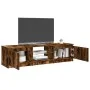 Mueble de TV con luces LED roble ahumado 140x40x35,5 cm by , TV Furniture - Ref: Foro24-822681, Price: 83,41 €, Discount: -5%%