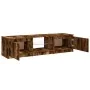 Mueble de TV con luces LED roble ahumado 140x40x35,5 cm by , TV Furniture - Ref: Foro24-822681, Price: 83,41 €, Discount: -5%%