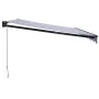 Toldo retráctil aluminio y tela azul y blanco 4x3 m | Foro24.es | Tu tienda online para hogar, jardín y más Foro24.es