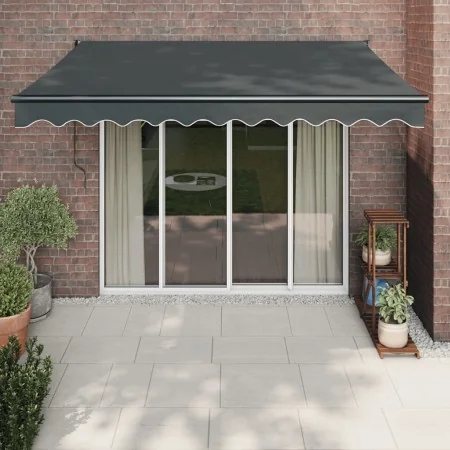 Toldo retráctil aluminio y tela gris antracita 3,5x2,5 m von , Markisen - Ref: Foro24-3154462, Preis: 216,15 €, Rabatt: -5%%