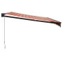 Toldo retráctil aluminio y tela naranja y marrón 4,5x3 m de , Toldos - Ref: Foro24-3154469, Precio: 303,09 €, Descuento: -5%%