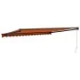 Toldo retráctil aluminio y tela naranja y marrón 4,5x3 m de , Toldos - Ref: Foro24-3154469, Precio: 303,09 €, Descuento: -5%%