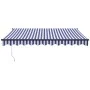 Toldo retráctil automático azul y blanco 3,5x2,5 m | Foro24.es | Tu tienda online para hogar, jardín y más Foro24.es