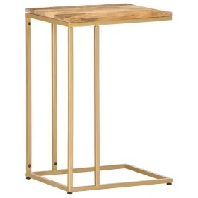 Mesa auxiliar de madera maciza de mango 35x45x65