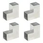 Conectores de postes en L 4 uds metal galvanizado 101x101 mm de , Postes de cerca - Ref: Foro24-145478, Precio: 60,29 €, Desc...