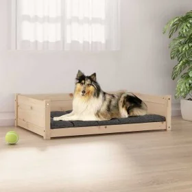 Cama para perros madera maciza de pino