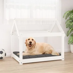 Cama para perros madera maciza de pino blanco