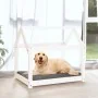 Cama para perros madera maciza de pino blanco 81x60x70 cm | Foro24.es | Tu tienda online para hogar, jardín y más Foro24.es