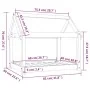Cama para perros madera maciza de pino blanco 81x60x70 cm | Foro24.es | Tu tienda online para hogar, jardín y más Foro24.es