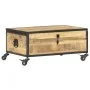 Mesa de centro de madera maciza de mango 70x50x33 cm | Foro24.es | Tu tienda online para hogar, jardín y más Foro24.es