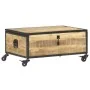 Mesa de centro de madera maciza de mango 70x50x33 cm | Foro24.es | Tu tienda online para hogar, jardín y más Foro24.es