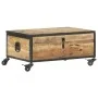 Mesa de centro de madera maciza de mango 70x50x33 cm | Foro24.es | Tu tienda online para hogar, jardín y más Foro24.es