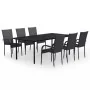 Juego de comedor para jardín 7 piezas negro von , Gartensets - Ref: Foro24-3099381, Preis: 544,52 €, Rabatt: -5%%