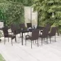 Juego de comedor para jardín 9 piezas marrón y negro by , Garden sets - Ref: Foro24-3099388, Price: 673,99 €, Discount: -5%%