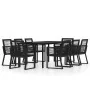 Juego de comedor de jardín 9 piezas negro de , Conjuntos de jardín - Ref: Foro24-3099154, Precio: 871,79 €, Descuento: -5%%