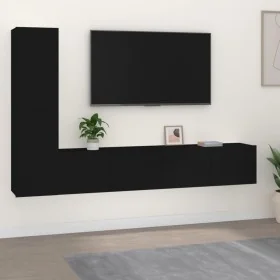 Set de muebles para TV 4 piezas madera
