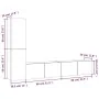 Set de muebles para TV 4 piezas madera contrachapada negro von , TV-Möbel - Ref: Foro24-3114311, Preis: 144,39 €, Rabatt: -5%%