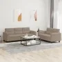 Juego de sofás con cojines 2 piezas tela microfibra taupe von , Sofas - Ref: Foro24-3202338, Preis: 601,37 €, Rabatt: -5%%