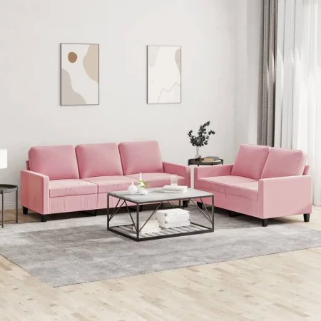 Juego de sofás con cojines 2 piezas terciopelo rosa | Foro24.es | Tu tienda online para hogar, jardín y más Foro24.es