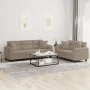 Juego de sofás con cojines 2 piezas tela microfibra gris taupe von , Sofas - Ref: Foro24-3202350, Preis: 599,41 €, Rabatt: -5%%
