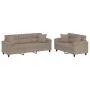 Juego de sofás con cojines 2 piezas tela microfibra gris taupe von , Sofas - Ref: Foro24-3202350, Preis: 599,41 €, Rabatt: -5%%