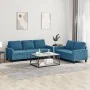Juego de sofás con cojines 2 piezas terciopelo azul | Foro24.es | Tu tienda online para hogar, jardín y más Foro24.es