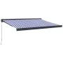 Toldo retráctil aluminio y tela azul y blanco 3x2,5 m von , Markisen - Ref: Foro24-3154546, Preis: 435,41 €, Rabatt: -5%%
