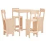Set de mesa y taburetes altos jardín 5 pzas madera maciza pino by , Garden sets - Ref: Foro24-3157799, Price: 298,41 €, Disco...