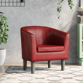 Sillón cuero sintético rojo tinto by , Armchairs - Ref: Foro24-356489, Price: 175,72 €, Discount: -5%%
