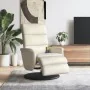 Sillón reclinable masaje con reposapiés cuero sintético crema | Foro24.es | Tu tienda online para hogar, jardín y más Foro24.es