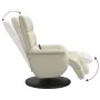 Sillón reclinable masaje con reposapiés cuero sintético crema | Foro24.es | Tu tienda online para hogar, jardín y más Foro24.es