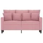 Sofá de 2 plazas terciopelo rosa 120 cm von , Sofas - Ref: Foro24-359296, Preis: 236,24 €, Rabatt: -5%%