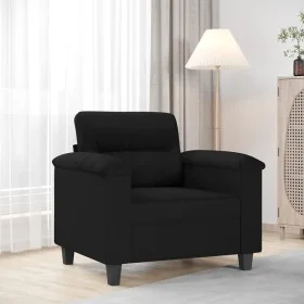 Comprar Sillón de tela de microfibra negro 60 cm