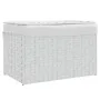 Cesto ropa sucia con tapa ratán sintético blanco 55,5x35x34 cm by , Laundry baskets - Ref: Foro24-372053, Price: 60,58 €, Dis...