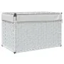 Cesto ropa sucia con tapa ratán sintético blanco 55,5x35x34 cm by , Laundry baskets - Ref: Foro24-372053, Price: 60,58 €, Dis...