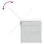 Cesto ropa sucia con tapa ratán sintético blanco 55,5x35x34 cm by , Laundry baskets - Ref: Foro24-372053, Price: 60,58 €, Dis...