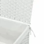 Cesto ropa sucia con tapa ratán sintético blanco 55,5x35x34 cm by , Laundry baskets - Ref: Foro24-372053, Price: 60,58 €, Dis...