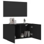 Mueble para TV de pared negro 80x30x41 cm by , TV Furniture - Ref: Foro24-836954, Price: 52,82 €, Discount: -5%%