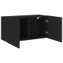 Mueble para TV de pared negro 80x30x41 cm by , TV Furniture - Ref: Foro24-836954, Price: 52,82 €, Discount: -5%%