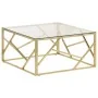 Mesa de centro dorada acero inoxidable y vidrio templado by , Coffee table - Ref: Foro24-349946, Price: 199,96 €, Discount: -5%%