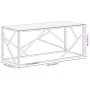 Mesa de centro dorada acero inoxidable y vidrio templado | Foro24.es | Tu tienda online para hogar, jardín y más Foro24.es
