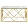 Mesa de centro dorada acero inoxidable y vidrio templado | Foro24.es | Tu tienda online para hogar, jardín y más Foro24.es