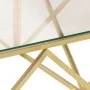 Mesa de centro dorada acero inoxidable y vidrio templado | Foro24.es | Tu tienda online para hogar, jardín y más Foro24.es