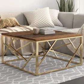 Comprar Mesa de centro de acero inoxidable dorado
