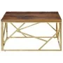 Mesa de centro de acero inoxidable dorado y madera maciza | Foro24.es | Tu tienda online para hogar, jardín y más Foro24.es