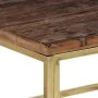 Mesa de centro de acero inoxidable dorado y madera maciza | Foro24.es | Tu tienda online para hogar, jardín y más Foro24.es
