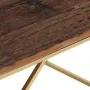 Mesa de centro de acero inoxidable dorado y madera maciza | Foro24.es | Tu tienda online para hogar, jardín y más Foro24.es