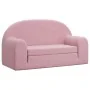 Sofá cama para niños de 2 plazas felpa suave rosa by , Baby and Toddler Furniture - Ref: Foro24-357027, Price: 70,77 €, Disco...