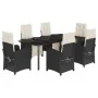 Set de comedor de jardín 7 pzas y cojines ratán sintético negro von , Gartensets - Ref: Foro24-3212526, Preis: 1,00 €, Rabatt...